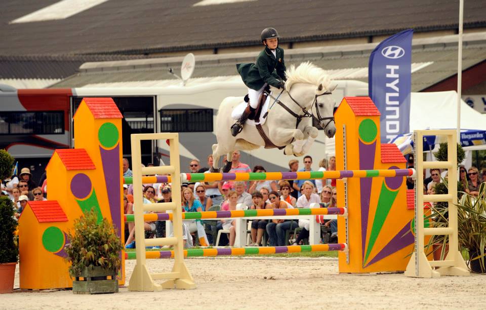 Michael Duffy & Sillogue Darkie winning Silver medal at European Pony Championships in Moorsele, Belgium